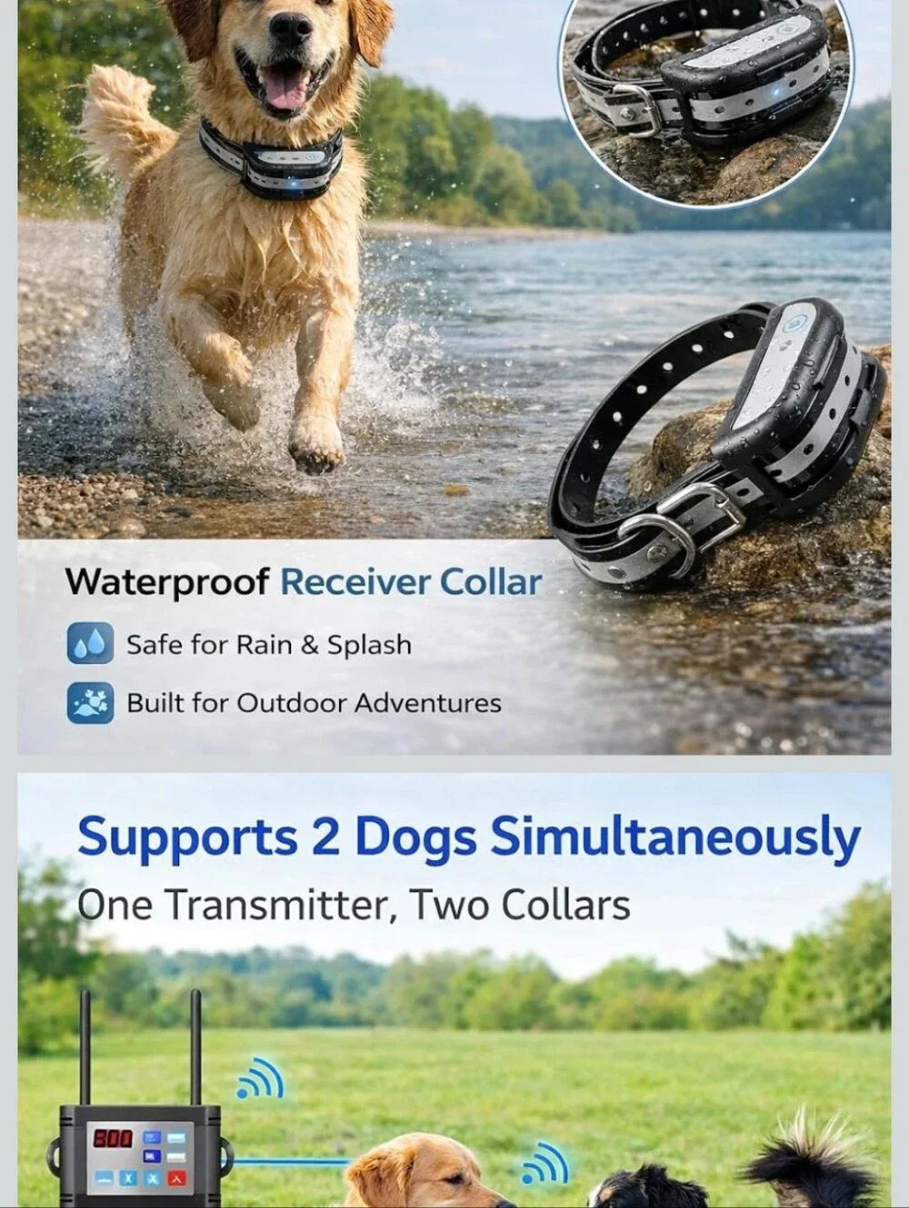 Wireless 2 Dog Training Collar Model-883